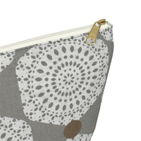 Lace Hexagon Accessory Pouch w T-bottom in Gray